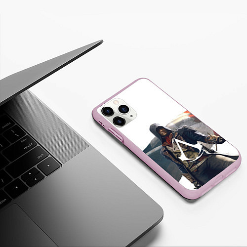 Чехол iPhone 11 Pro матовый Французская революция Assassins / 3D-Розовый – фото 3