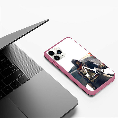 Чехол iPhone 11 Pro матовый Французская революция Assassins / 3D-Малиновый – фото 3