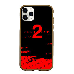 Чехол iPhone 11 Pro матовый Destiny 2 краски надписи, цвет: 3D-коричневый