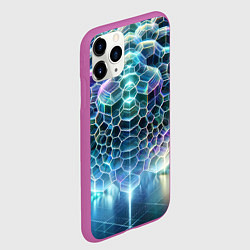 Чехол iPhone 11 Pro матовый Пузыри, цвет: 3D-фиолетовый — фото 2
