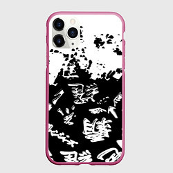 Чехол iPhone 11 Pro матовый Аниме логотипы краски, цвет: 3D-малиновый