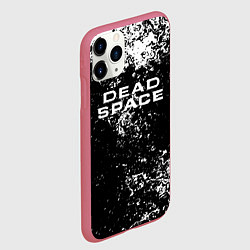Чехол iPhone 11 Pro матовый Мёртвый космос брызги красок, цвет: 3D-малиновый — фото 2