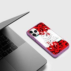 Чехол iPhone 11 Pro матовый Nirvana краски текстура, цвет: 3D-фиолетовый — фото 2