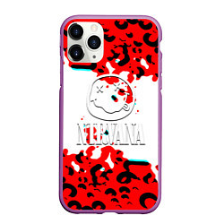 Чехол iPhone 11 Pro матовый Nirvana краски текстура, цвет: 3D-фиолетовый