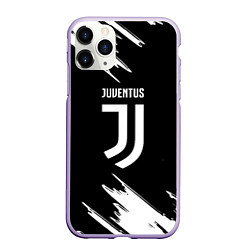 Чехол iPhone 11 Pro матовый Juventus краски текстура, цвет: 3D-светло-сиреневый