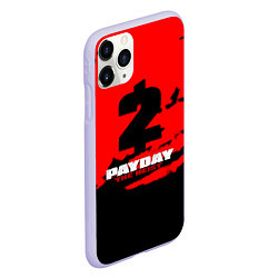 Чехол iPhone 11 Pro матовый Payday 2 краски, цвет: 3D-светло-сиреневый — фото 2