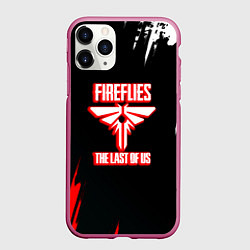 Чехол iPhone 11 Pro матовый The Last of Us краски текстура, цвет: 3D-малиновый