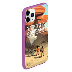 Чехол iPhone 11 Pro матовый Lethal Company: Art, цвет: 3D-фиолетовый — фото 2