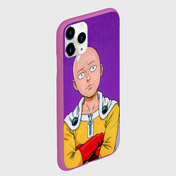 Чехол iPhone 11 Pro матовый Realistic Saitama, цвет: 3D-фиолетовый — фото 2