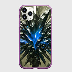 Чехол iPhone 11 Pro матовый Драгоценный камень синий, цвет: 3D-фиолетовый