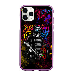 Чехол iPhone 11 Pro матовый Nirvana краски звука, цвет: 3D-фиолетовый