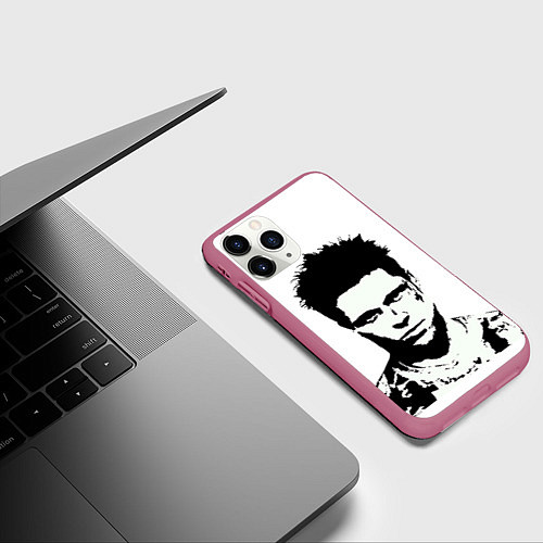 Чехол iPhone 11 Pro матовый Тайлер / 3D-Малиновый – фото 3