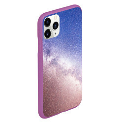 Чехол iPhone 11 Pro матовый Галактика млечный путь, цвет: 3D-фиолетовый — фото 2