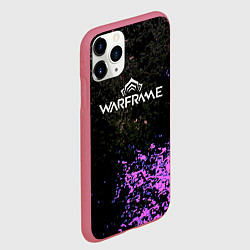 Чехол iPhone 11 Pro матовый Warframe брызги неоновых красок, цвет: 3D-малиновый — фото 2