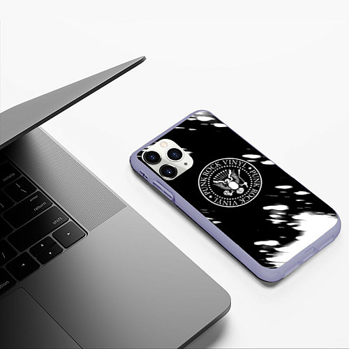 Чехол iPhone 11 Pro матовый Ramones краски / 3D-Светло-сиреневый – фото 3