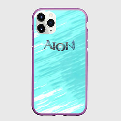 Чехол iPhone 11 Pro матовый Aion текстура рпг, цвет: 3D-фиолетовый