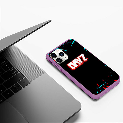 Чехол iPhone 11 Pro матовый DayZ краски / 3D-Фиолетовый – фото 3