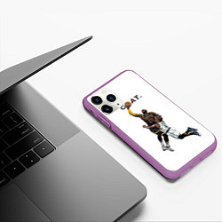 Чехол iPhone 11 Pro матовый Goat 23 - LeBron James, цвет: 3D-фиолетовый — фото 2
