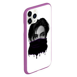 Чехол iPhone 11 Pro матовый Тэхен бтс bts kim taehyung, цвет: 3D-фиолетовый — фото 2