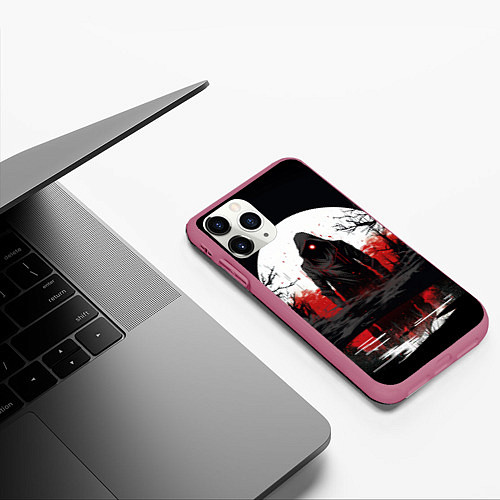 Чехол iPhone 11 Pro матовый Stalker 2 ghost / 3D-Малиновый – фото 3