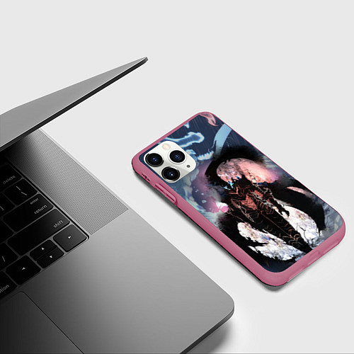 Чехол iPhone 11 Pro матовый Solo Leveling - entity / 3D-Малиновый – фото 3