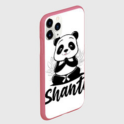 Чехол iPhone 11 Pro матовый Шанти панда, цвет: 3D-малиновый — фото 2