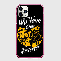 Чехол iPhone 11 Pro матовый Wu tang forever, цвет: 3D-малиновый