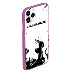 Чехол iPhone 11 Pro матовый Nickelback серый дым рок, цвет: 3D-фиолетовый — фото 2