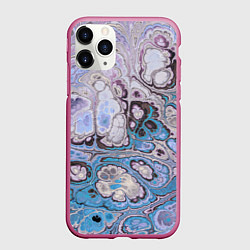 Чехол iPhone 11 Pro матовый Абстрактный узор, цвет: 3D-малиновый