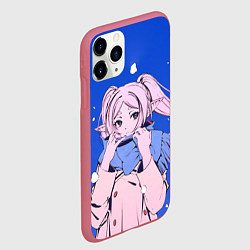 Чехол iPhone 11 Pro матовый Фрирен и снег, цвет: 3D-малиновый — фото 2