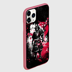 Чехол iPhone 11 Pro матовый Ghost of Tsushima - samurai, цвет: 3D-малиновый — фото 2