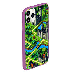 Чехол iPhone 11 Pro матовый Heroes of Might and Magic - pixel map, цвет: 3D-фиолетовый — фото 2