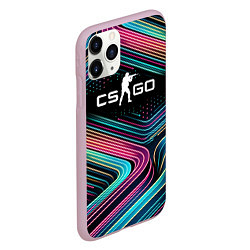 Чехол iPhone 11 Pro матовый Counter Strike - stripes, цвет: 3D-розовый — фото 2