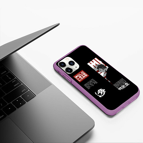Чехол iPhone 11 Pro матовый The White Tiger Guild / 3D-Фиолетовый – фото 3
