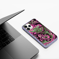 Чехол iPhone 11 Pro матовый Абстрактный узор, цвет: 3D-светло-сиреневый — фото 2