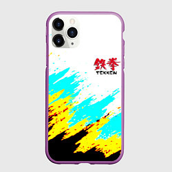 Чехол iPhone 11 Pro матовый Теккен краски файтинг, цвет: 3D-фиолетовый