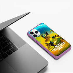 Чехол iPhone 11 Pro матовый Helldivers 2: Battle, цвет: 3D-фиолетовый — фото 2