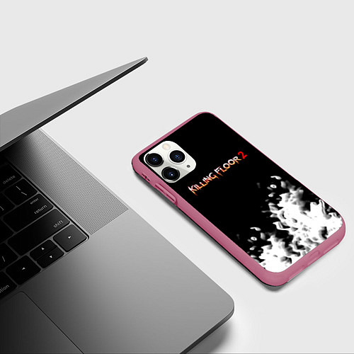 Чехол iPhone 11 Pro матовый Killing floor краски / 3D-Малиновый – фото 3
