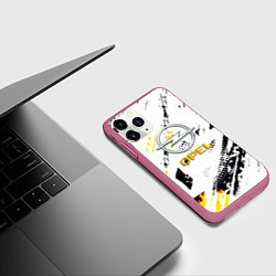 Чехол iPhone 11 Pro матовый Opel краски, цвет: 3D-малиновый — фото 2