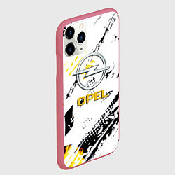 Чехол iPhone 11 Pro матовый Opel краски, цвет: 3D-малиновый — фото 2