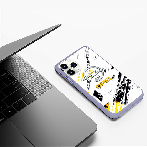 Чехол iPhone 11 Pro матовый Opel краски / 3D-Светло-сиреневый – фото 3