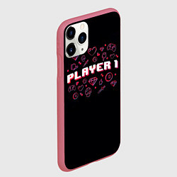 Чехол iPhone 11 Pro матовый Игрок 1, цвет: 3D-малиновый — фото 2