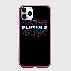 Чехол iPhone 11 Pro матовый Игрок 2, цвет: 3D-малиновый