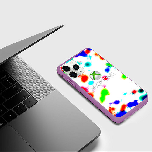 Чехол iPhone 11 Pro матовый Xbox steelbox / 3D-Фиолетовый – фото 3