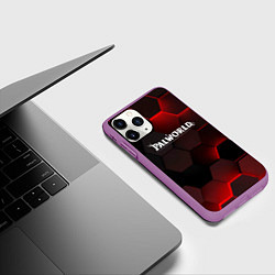 Чехол iPhone 11 Pro матовый Palworld красные плиты, цвет: 3D-фиолетовый — фото 2
