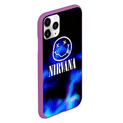 Чехол iPhone 11 Pro матовый Nirvana flame ghost steel, цвет: 3D-фиолетовый — фото 2