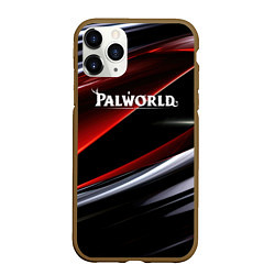 Чехол iPhone 11 Pro матовый Palworld logo темная абстракция, цвет: 3D-коричневый