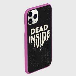 Чехол iPhone 11 Pro матовый Dead inside арт, цвет: 3D-фиолетовый — фото 2