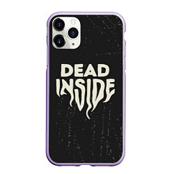 Чехол iPhone 11 Pro матовый Dead inside арт, цвет: 3D-светло-сиреневый