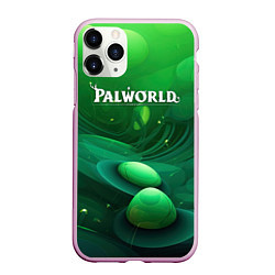 Чехол iPhone 11 Pro матовый Palworld зеленый мир, цвет: 3D-розовый